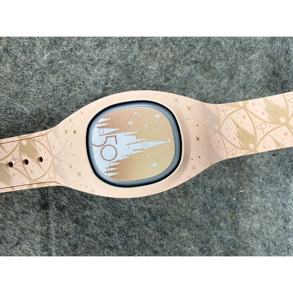 Disney World 50th Anniversary MagicBand+ Rose Gold Cinderella Castle Collectible